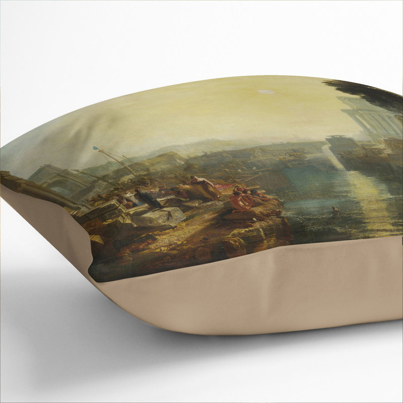 Dido Building Carthage Scatter Cushion, 55cm H x 55cm W x 20cm D, Stone
