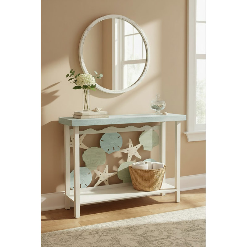 COTTAGE/MCS IRON RECTANGLE SOFA TABLE WITH MULTI SHELL ACCENT