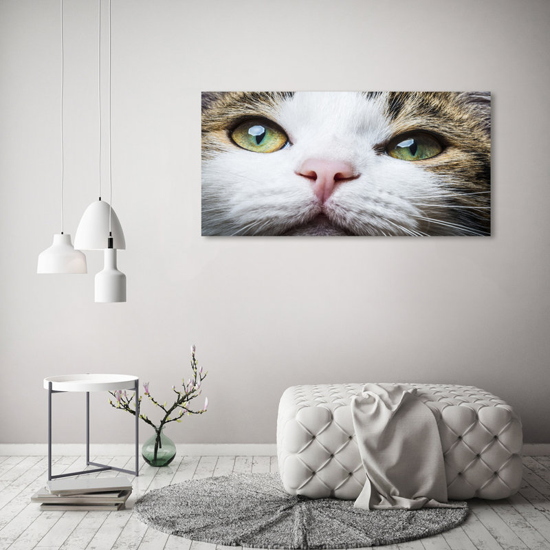 Green Cat's Eyes - Wrapped Canvas Print