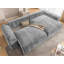 Puffy 4 Seater Chenille Corner Sofa with Storage-136114171-136114174