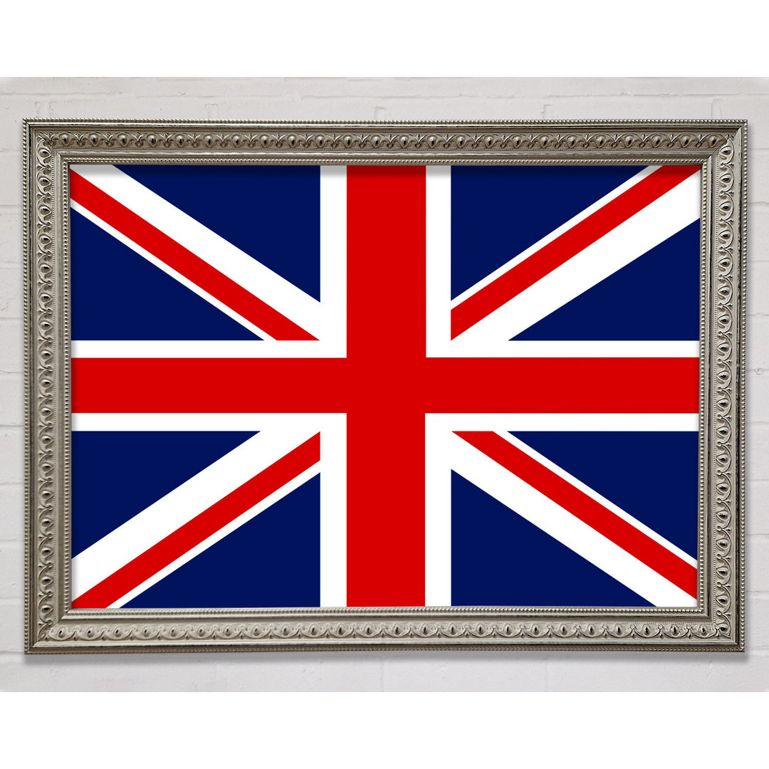 Britische Gerade Flagge Gerahmter Druck