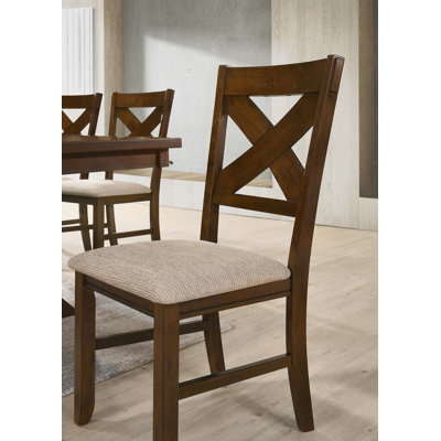 Chaises de salle à manger en bois massif Karven, ensemble de 2