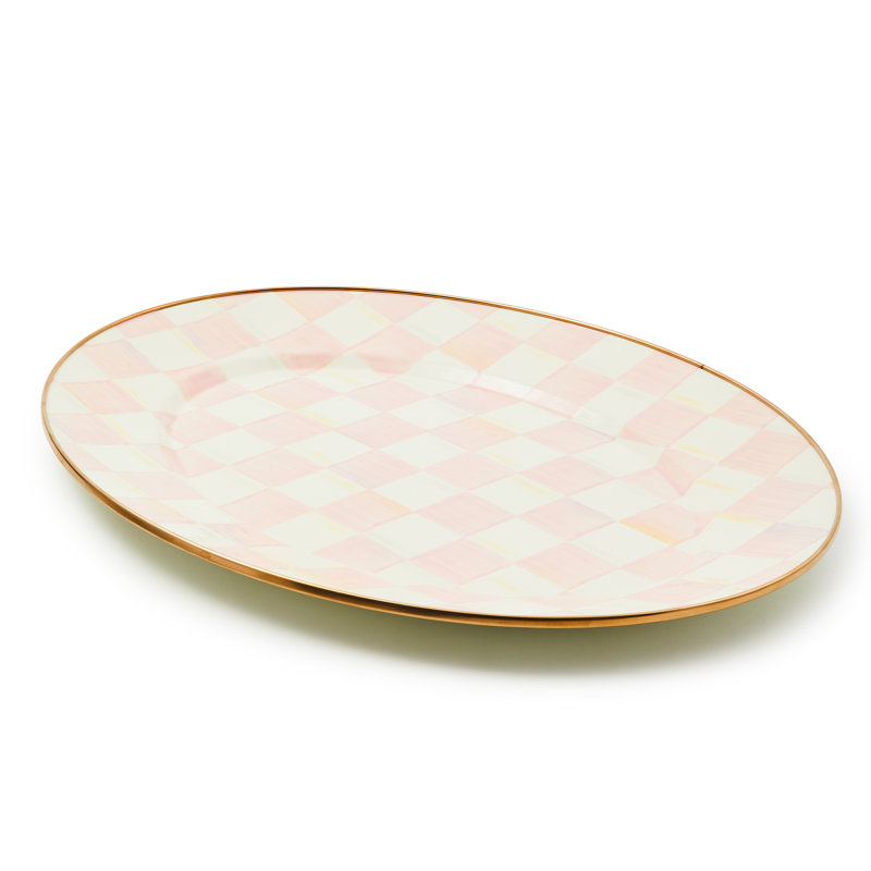 Rosy Check Medium Oval Platter, 14.25" H x 19" W x 1" D