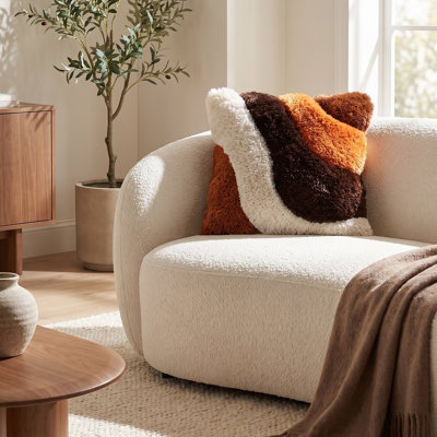 MDA Rugs Plush Shag Throw Pillow