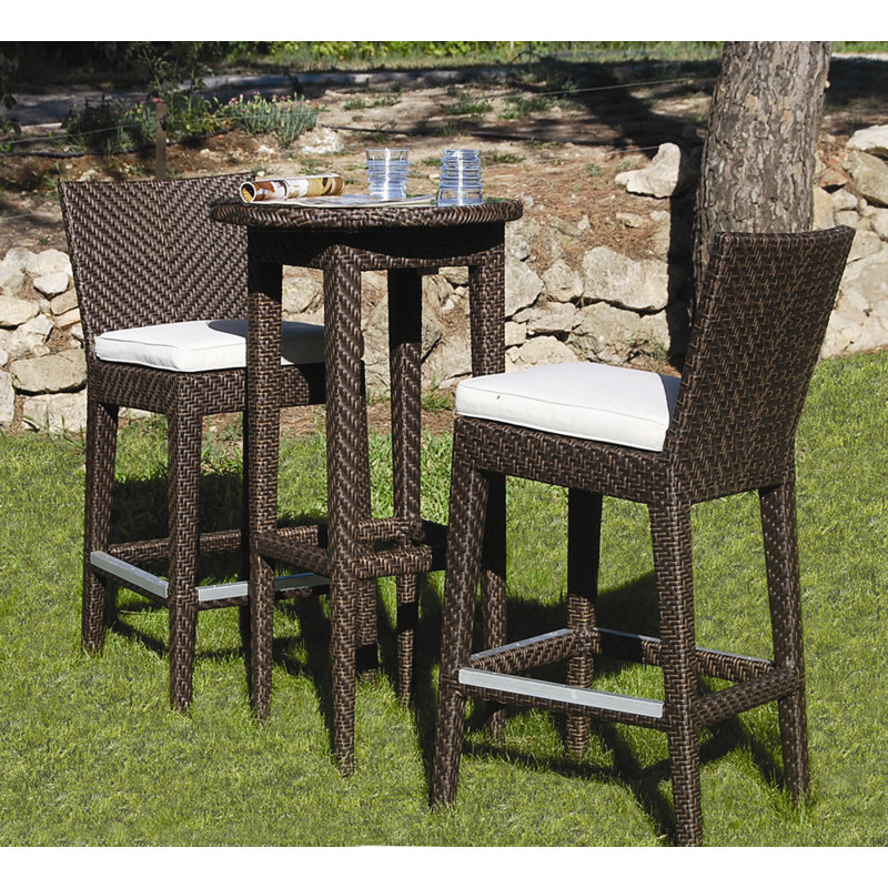 Arrison 2 - Person Wicker Patio Dining Set with Round Table