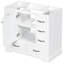 Base de meuble-lavabo 36 po - blanc, 6 tiroirs, base en bois massif et armoire moderne, option