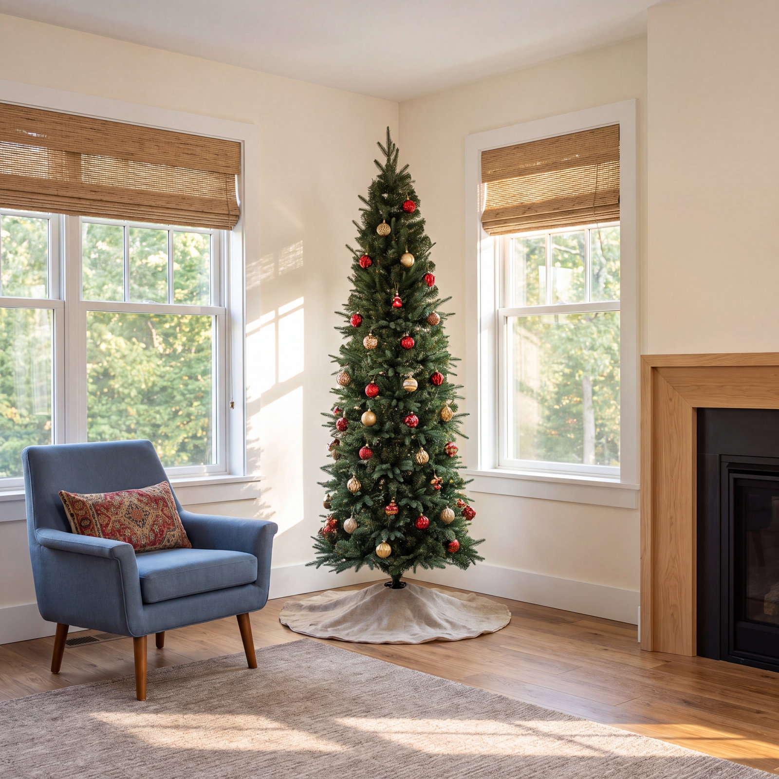 Slim Pre-Lit Fir Tree, 6', Unlit