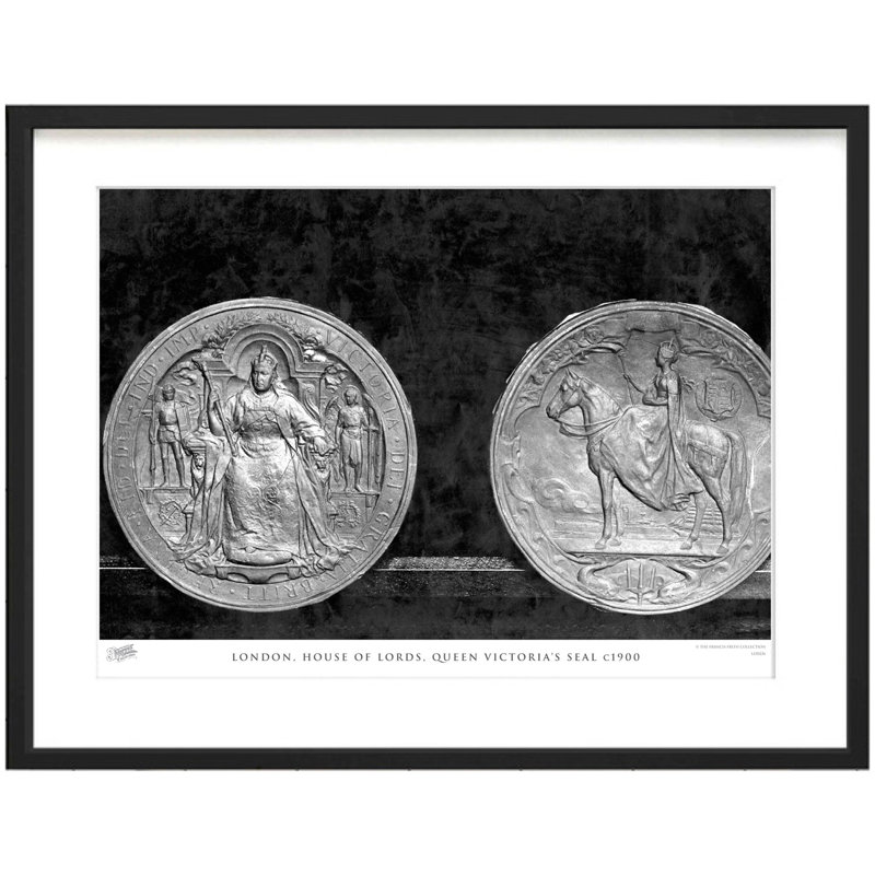 London, House Of Lords, Queen Victoria's Seal C1900 by Francis Frith - Single Picture Frame Print, 60cm H x 80cm W x 2.3cm D