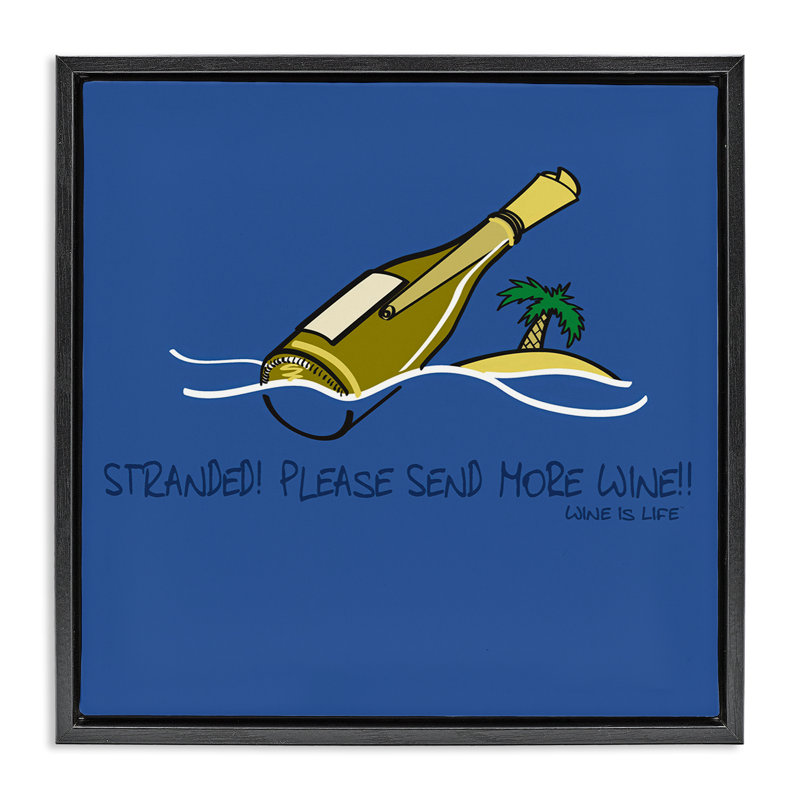 Art mural sur toile Stranded, Cadre flottant noir de jais, H 25 po x l 25 po