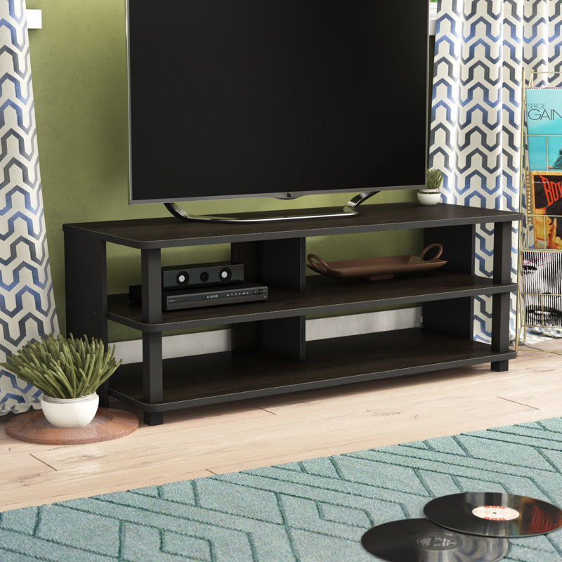 Annandale Unfinished TV Stand for TVs up to 48" with Fireplace Included, Espresso/Black
