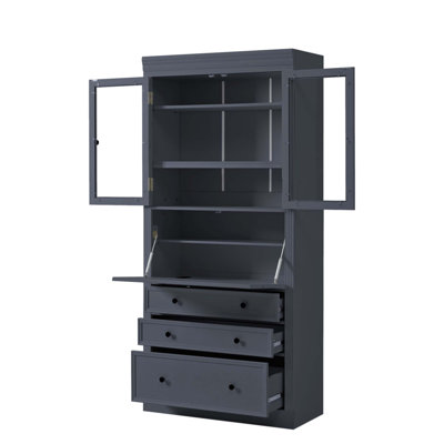 36X16.5X78inch Freestanding Kitchen Pantry Storage Cabinet