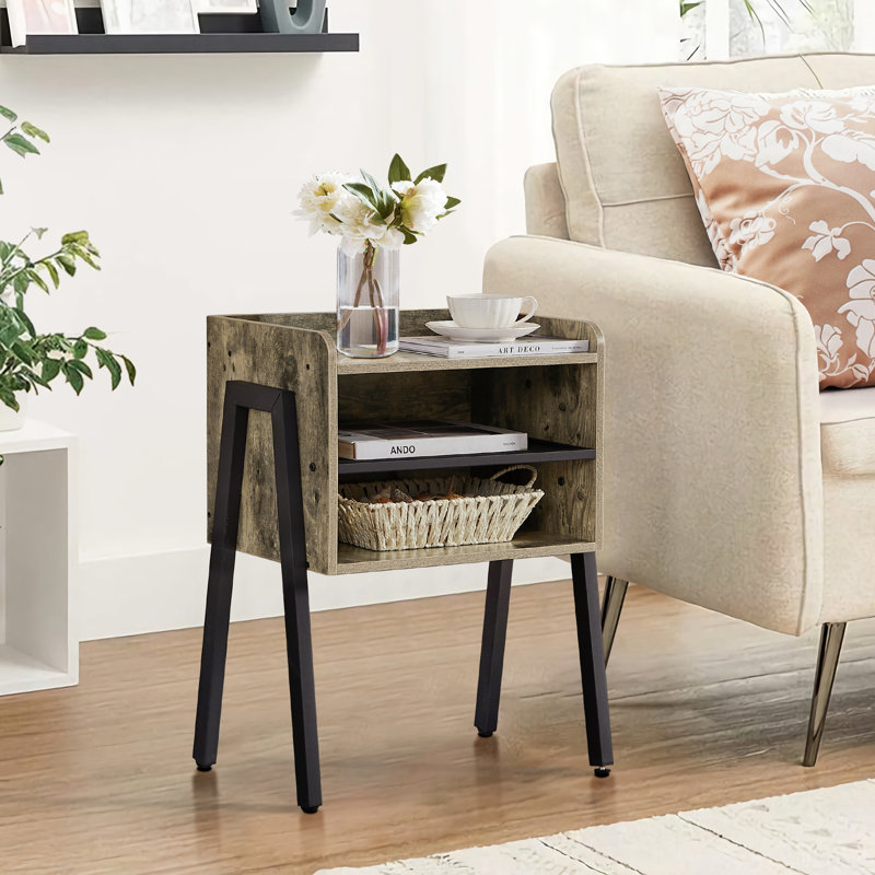 23.6" Tall Stackable Steel Nightstand Set of 1, Individual