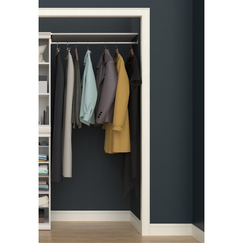 Modular Storage 73" W - 93" W Closet System Starter Kit, White