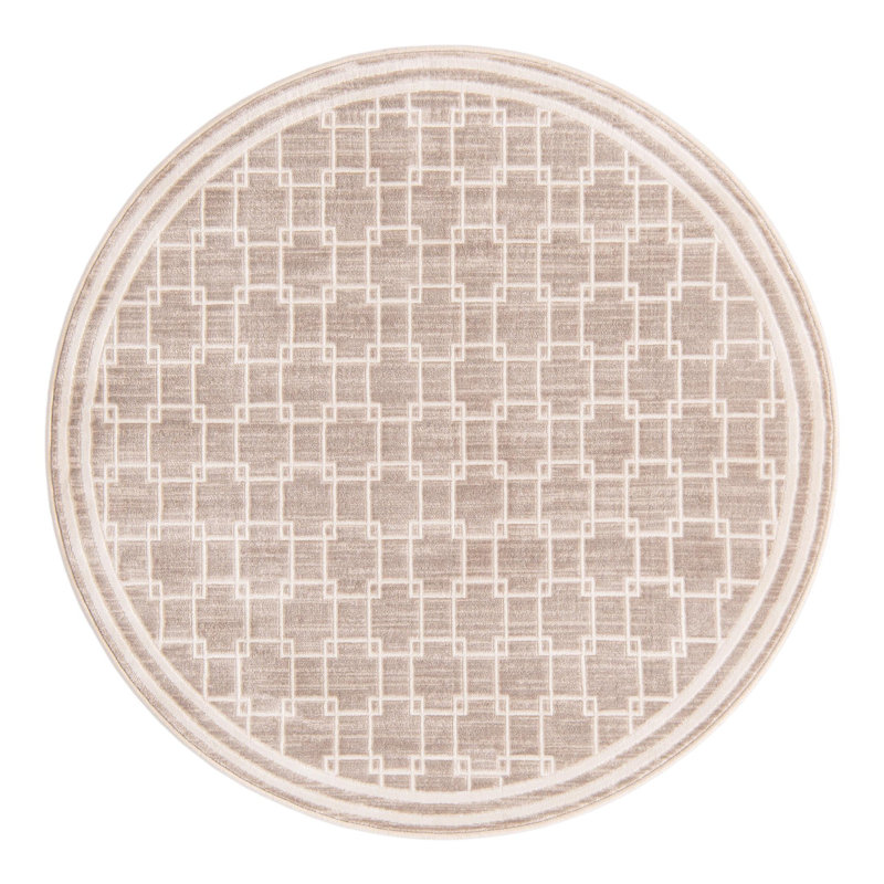 Jill Zarin Metropolitan Uptown Rug Beige, Round 4'1"