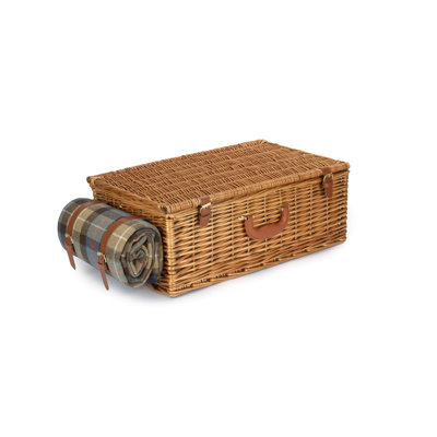 4 Person Wicker Deluxe Ravenstor Fitted Picnic Hamper