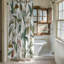 Motif floral rétro - Rideau de douche standard 1 pièce-1406155460