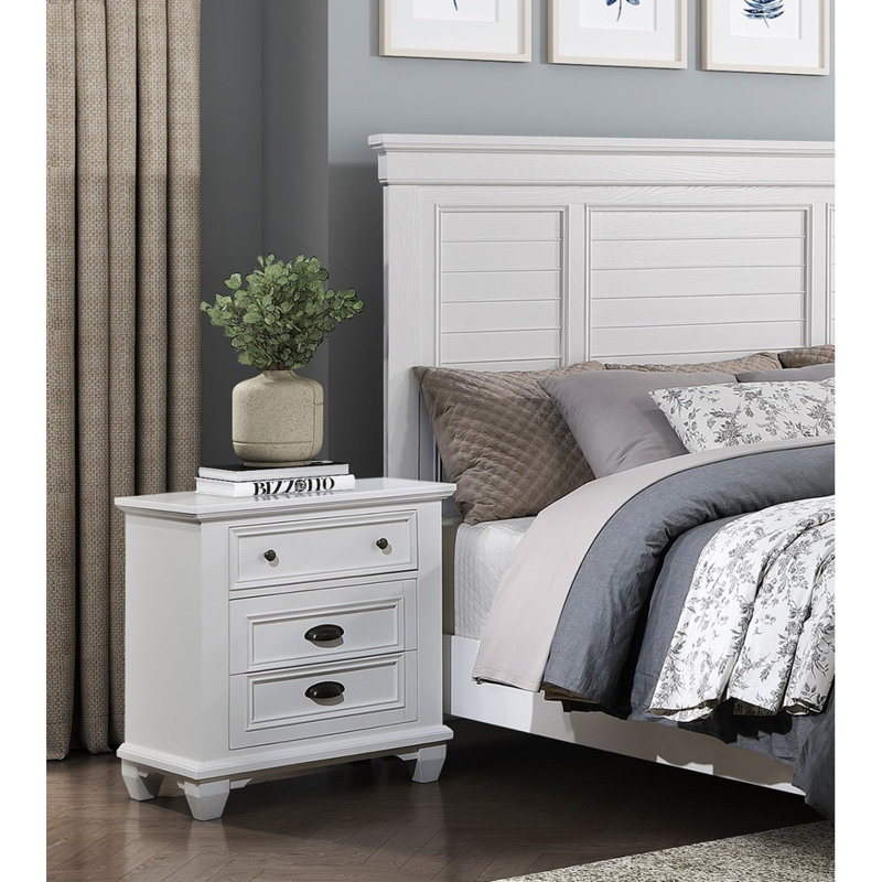 Ensemble de meubles de chambre à coucher en bois blanc