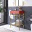 Ensemble de meuble-lavabo autoportant 24 po en or avec lavabo intégré en céramique mauve 24 po-910696937