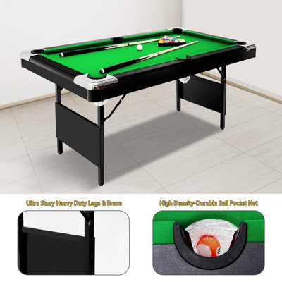 Table de billard pliable 7 pi pour salle de jeux familiale - portable, durable, avec accessoires complets