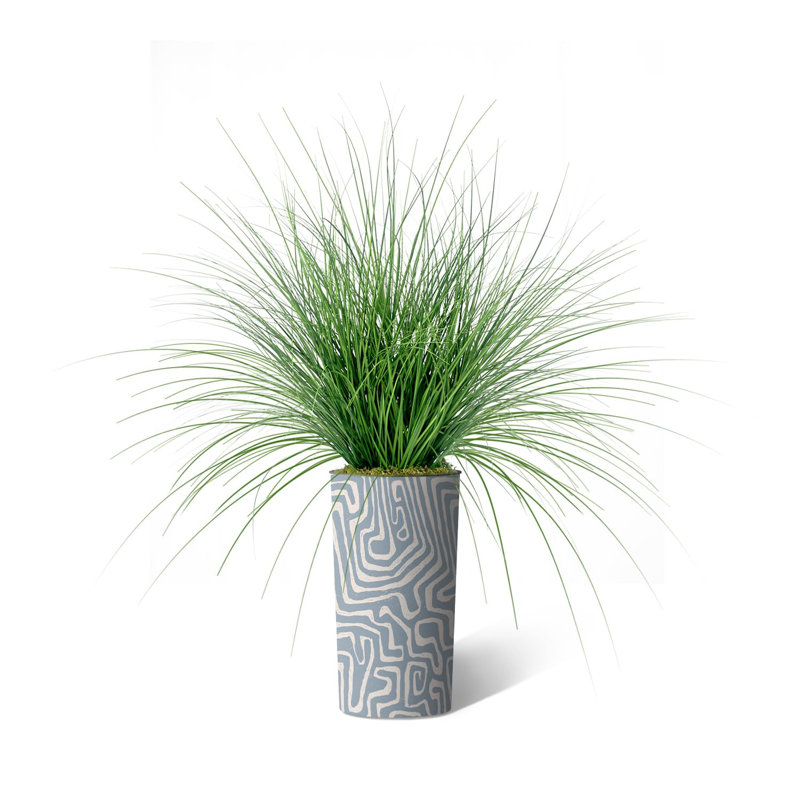 Arbre à oignon en soie - Plantes artificielles dans la décoration de sol extérieure moderne, Tourbillon bleu clair