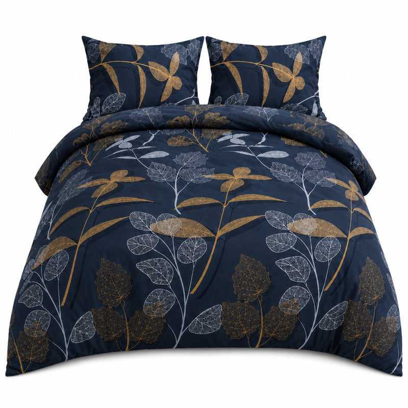 Microfiber Floral Duvet Cover Set, Single