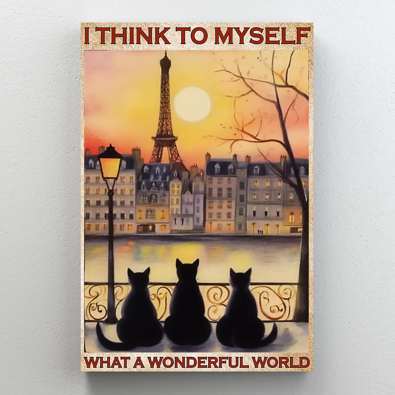 What A Wonderful World Paris - 1 pièce rectangulaire G What A Wonderful World Paris - 1 pièce rectangulaire, impression sur toile tendue sur toile tendue