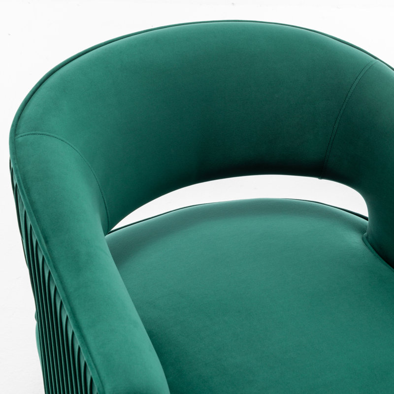 Chynna Velvet Armchair, Dark Green