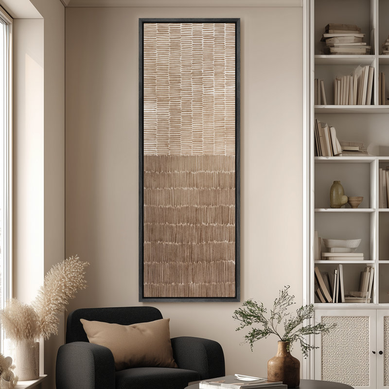 Très grand art mural rétro encadré pour art classique, Noir, H 60 po x l 20 po