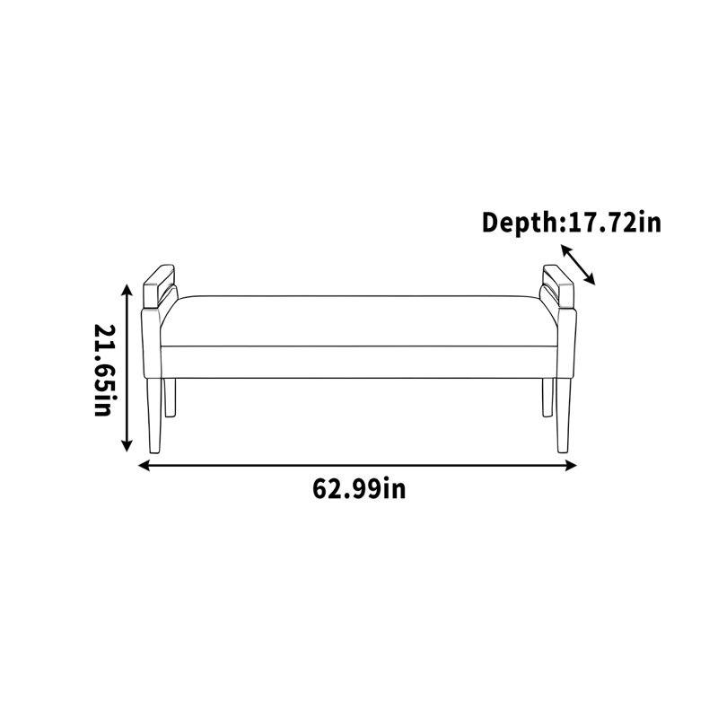 Table à langer en bois massif, H 21,65 po x l 62,99 po x P 17,72 po