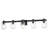 40'' 5-Light Matte Black Bathroom Vanity Light with Glass Shade-866321957-814337470