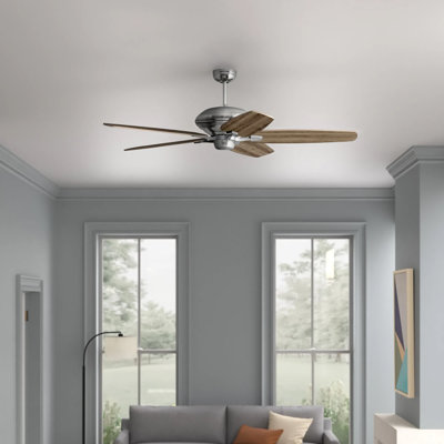 Ventilateur de plafond standard à 5 pales de 60 po avec contrôle mural 