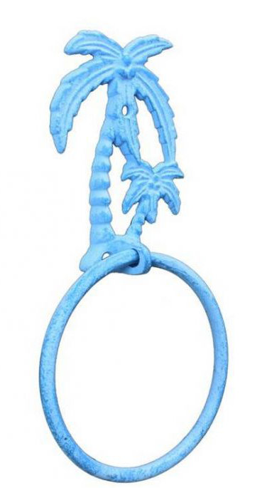 Towel Ring, Light Blue Whitewashed