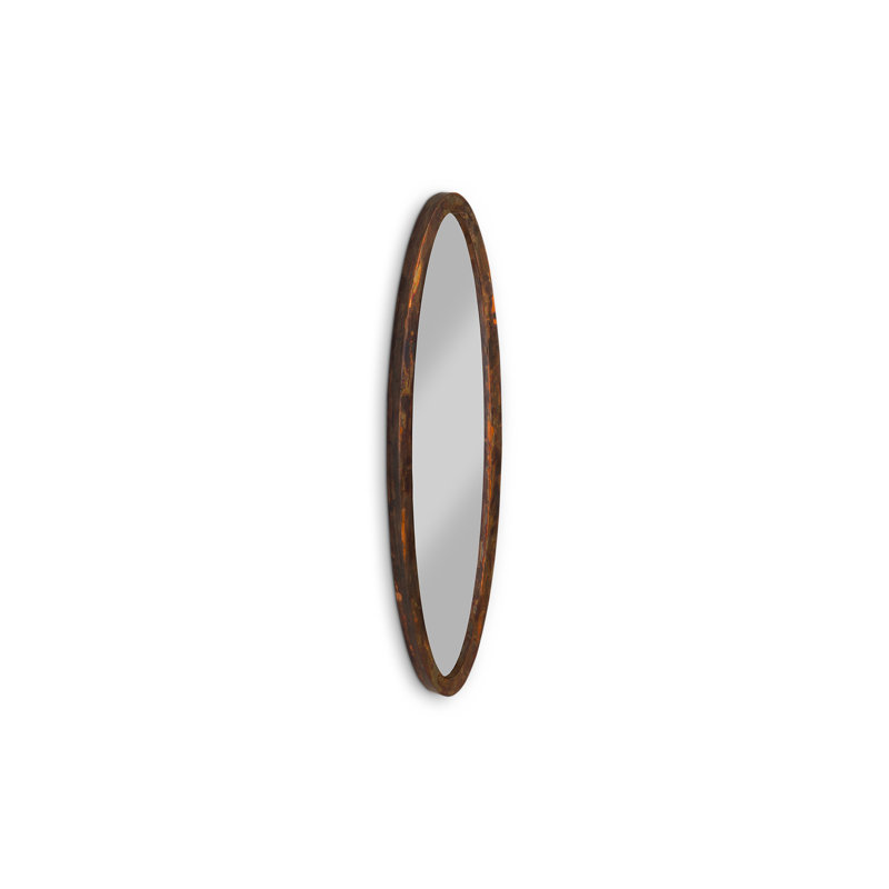 Elliptical Rustic Accent Mirror, Posh