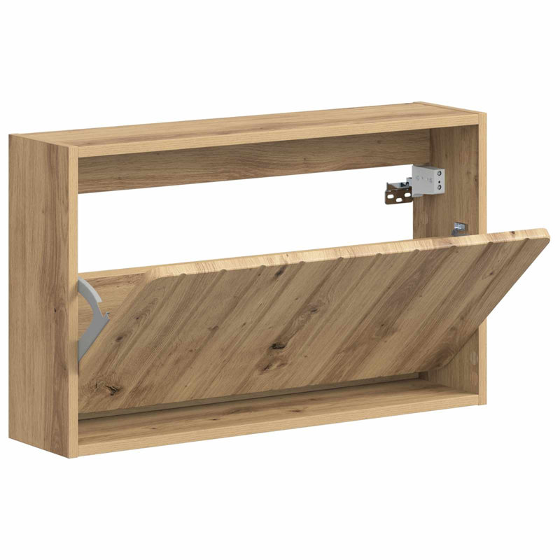 Flip Down Shoe Storage, 43 cm H x 71 cm W x 17 cm D, Artisan Oak