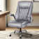 Narain Leather Executive Chair with Flip-Up Arms