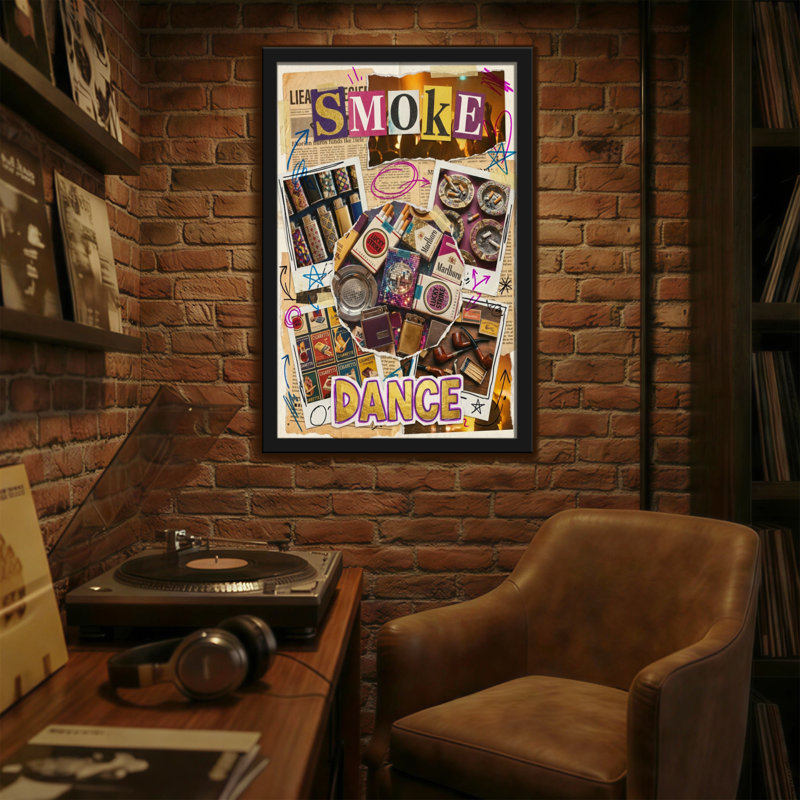 Collage de mode, reproduction d'art, H 18 po x l 12 po