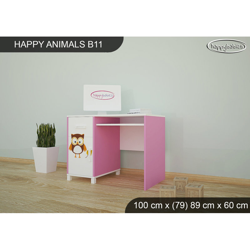 100cm Writing Desk, Pink