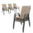 Patio Chairs Set of 6, Stackable Outdoor Dining Chairs for All Weather Textilene Fabric & Metal Frame, Outdoor Chairs Set for Backyard Deck Garden,brown-1816135688