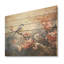 Oiseaux roses et bleus sur un arbre en fleurs II - impression d'oiseau sur bois-861221118