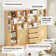 70.9'' H X 94.48'' W Book Cabinet Storage Bookcase Set