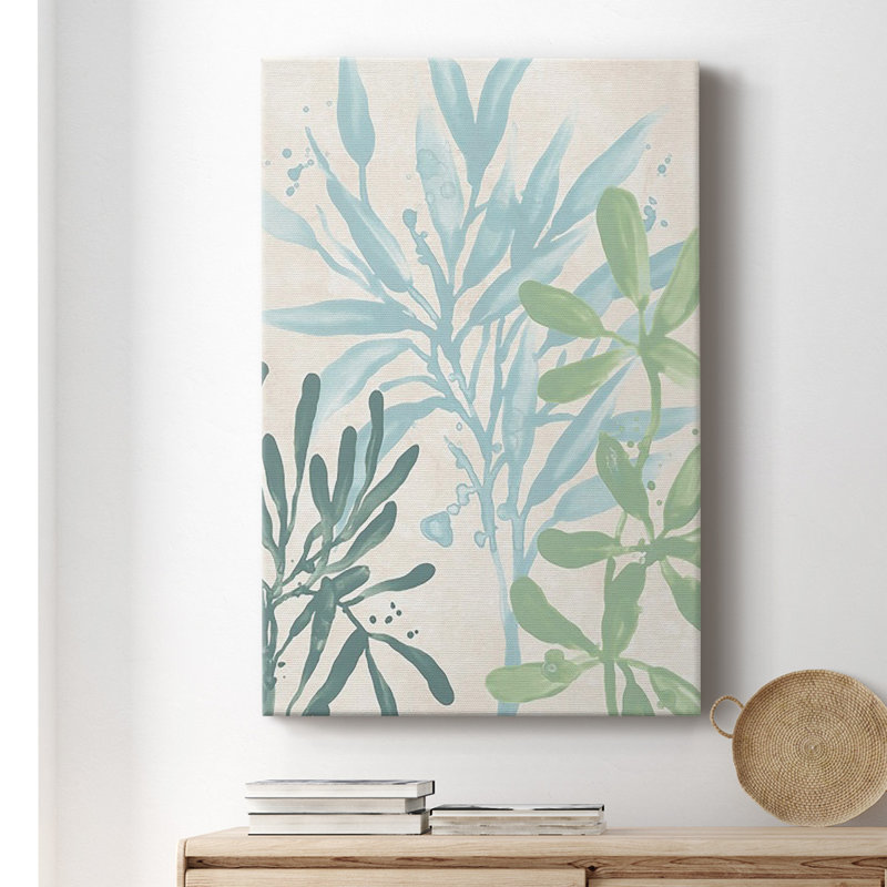«Swaying Seagrass III», toile tendue avec châssis de qualité supérieure - prête à être accrochée, H 18 po x l 12 po x P 1 po