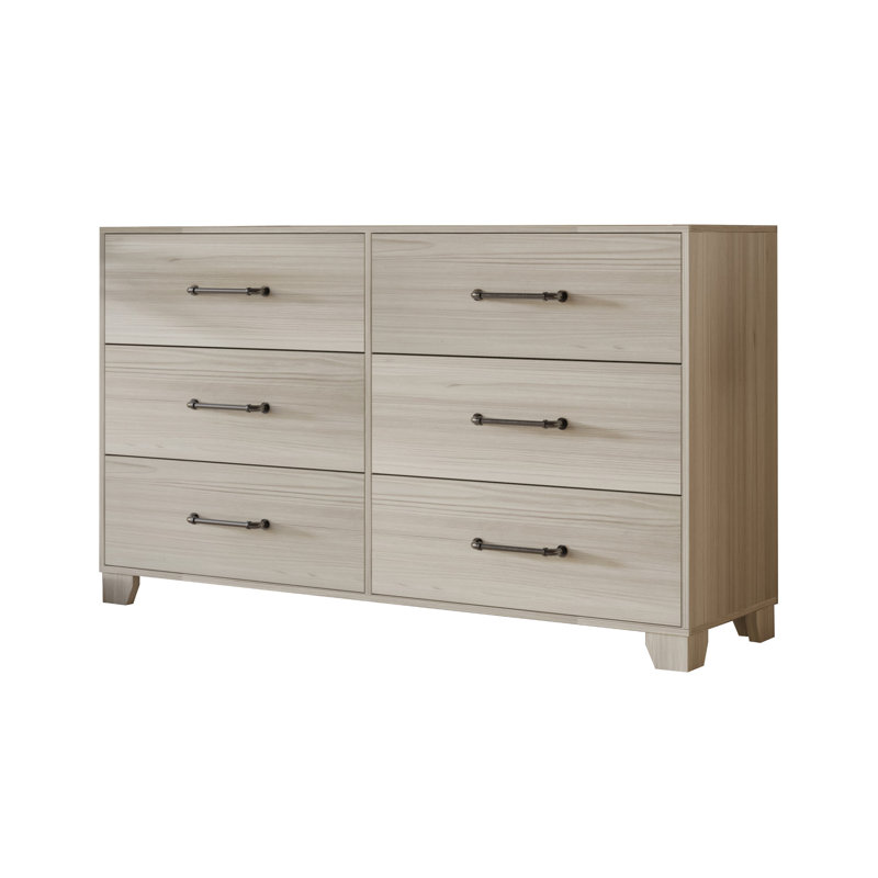Commode double 6 tiroirs l 58,5 po