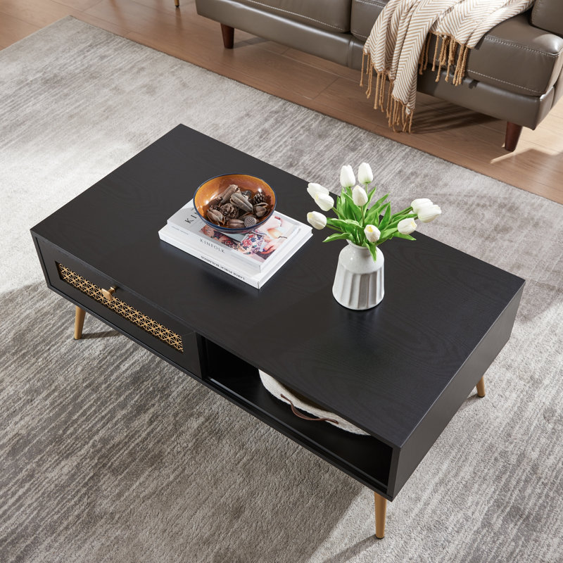 Table basse de 42 po, Noir