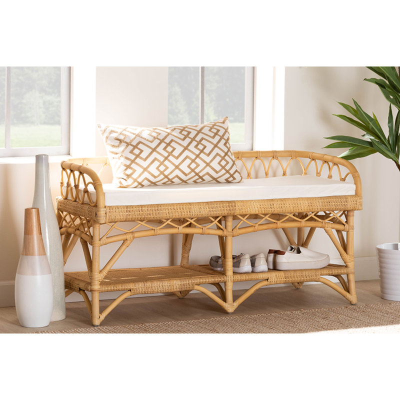 Cahl Rattan Bench
