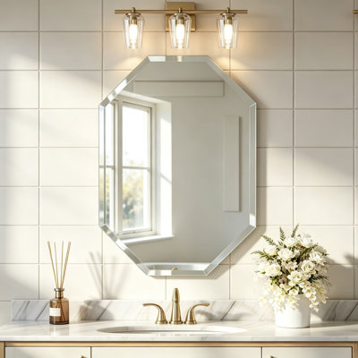 Frameless Beveled Bathroom Vanity Mirror