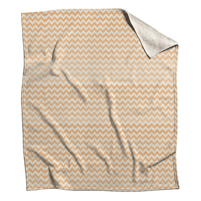 Orange White Zigzag Blankets