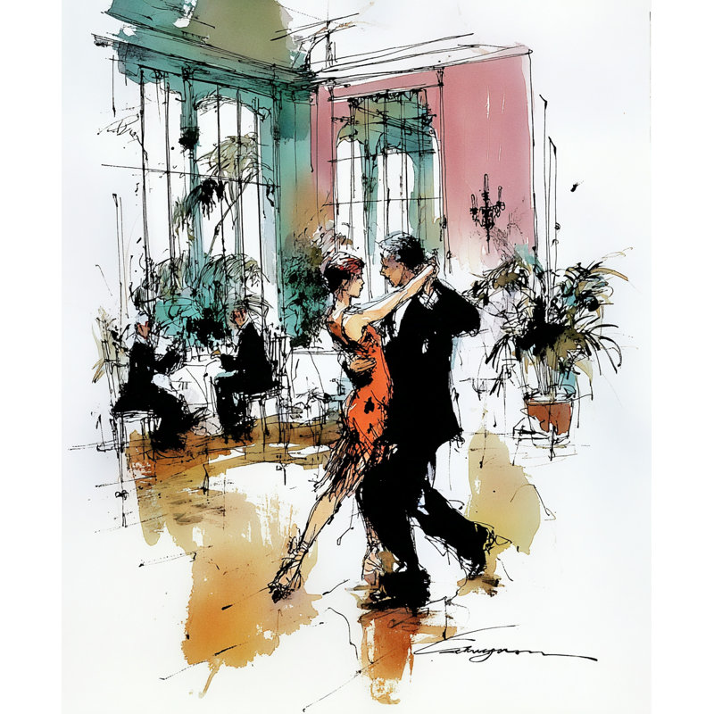 «Ballroom Elegance», art mural sur toile tendue