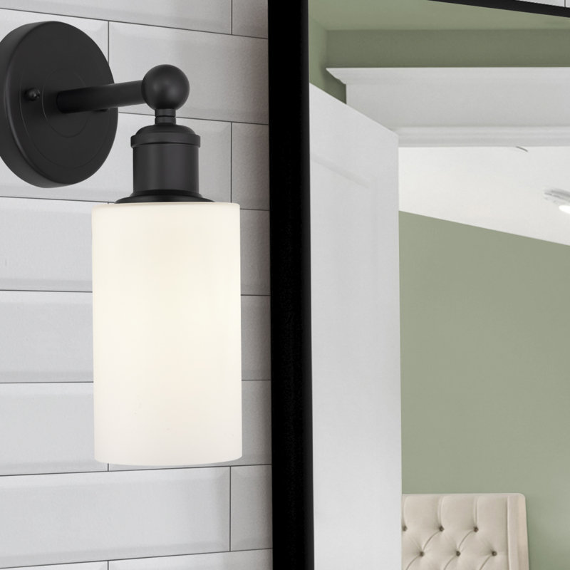 Alegria Armed Sconce, Matte Black, Matte White
