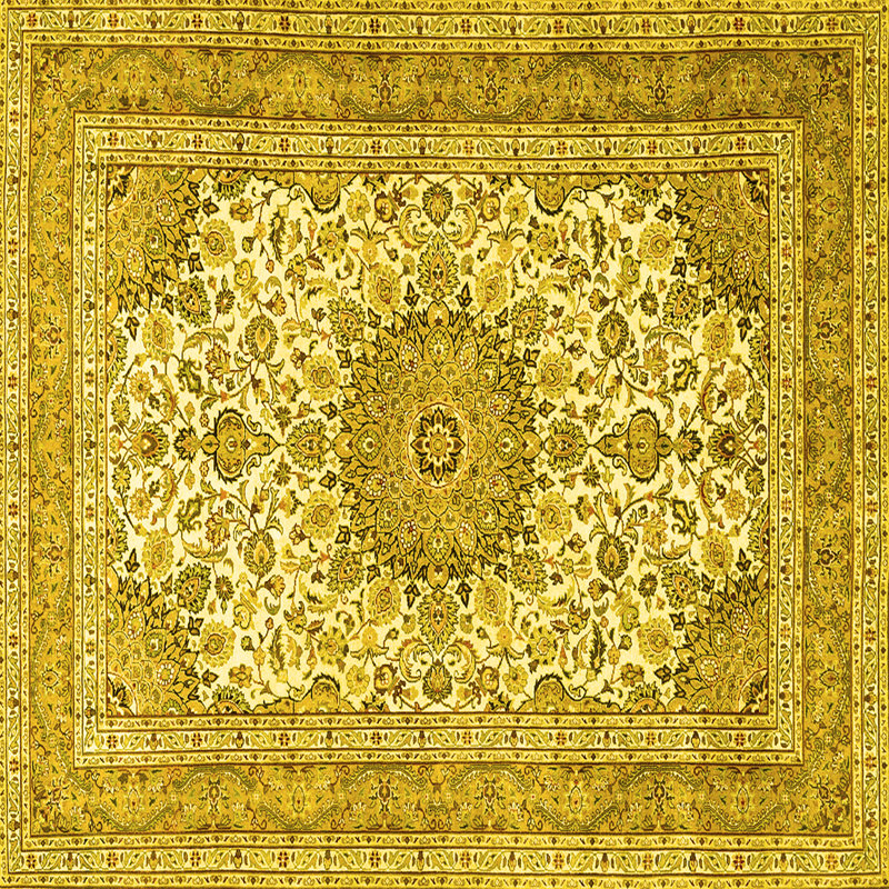 Maudie Washable Oriental Indoor Rug, Square 5'