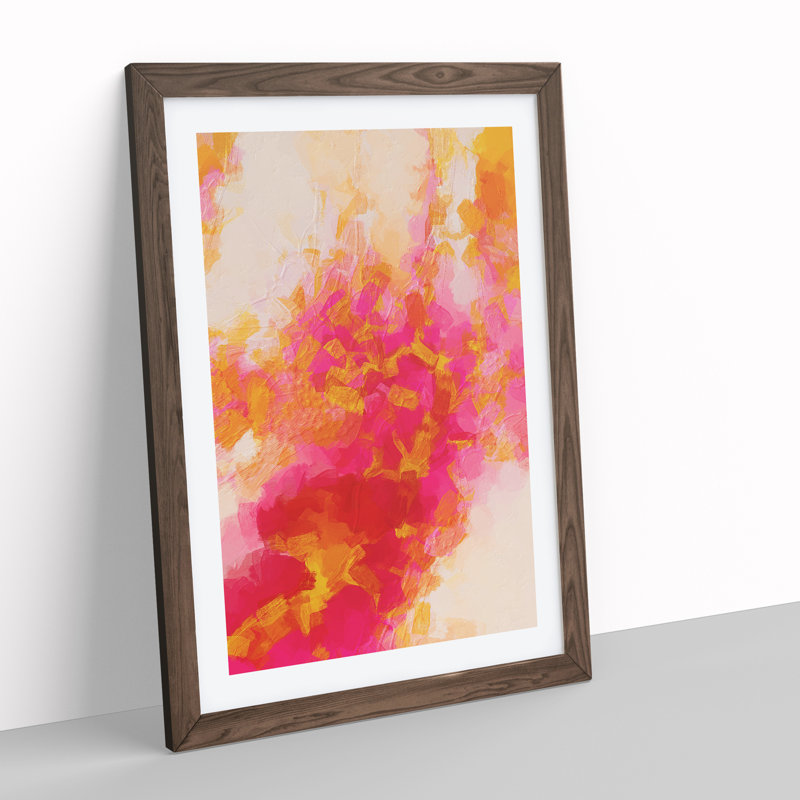 Enticing Abstract - Framed Print, 46cm H x 34cm W, Walnut
